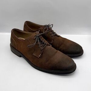 Aston Grey Shoes Mens 10 Brown Crerraven Dress Oxford Leather Lace Up Low Top